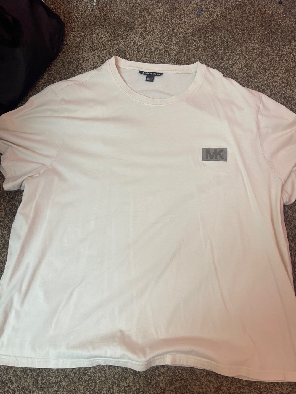 Michael Kors Men’s Light Pink MK Logo Crewneck Tee